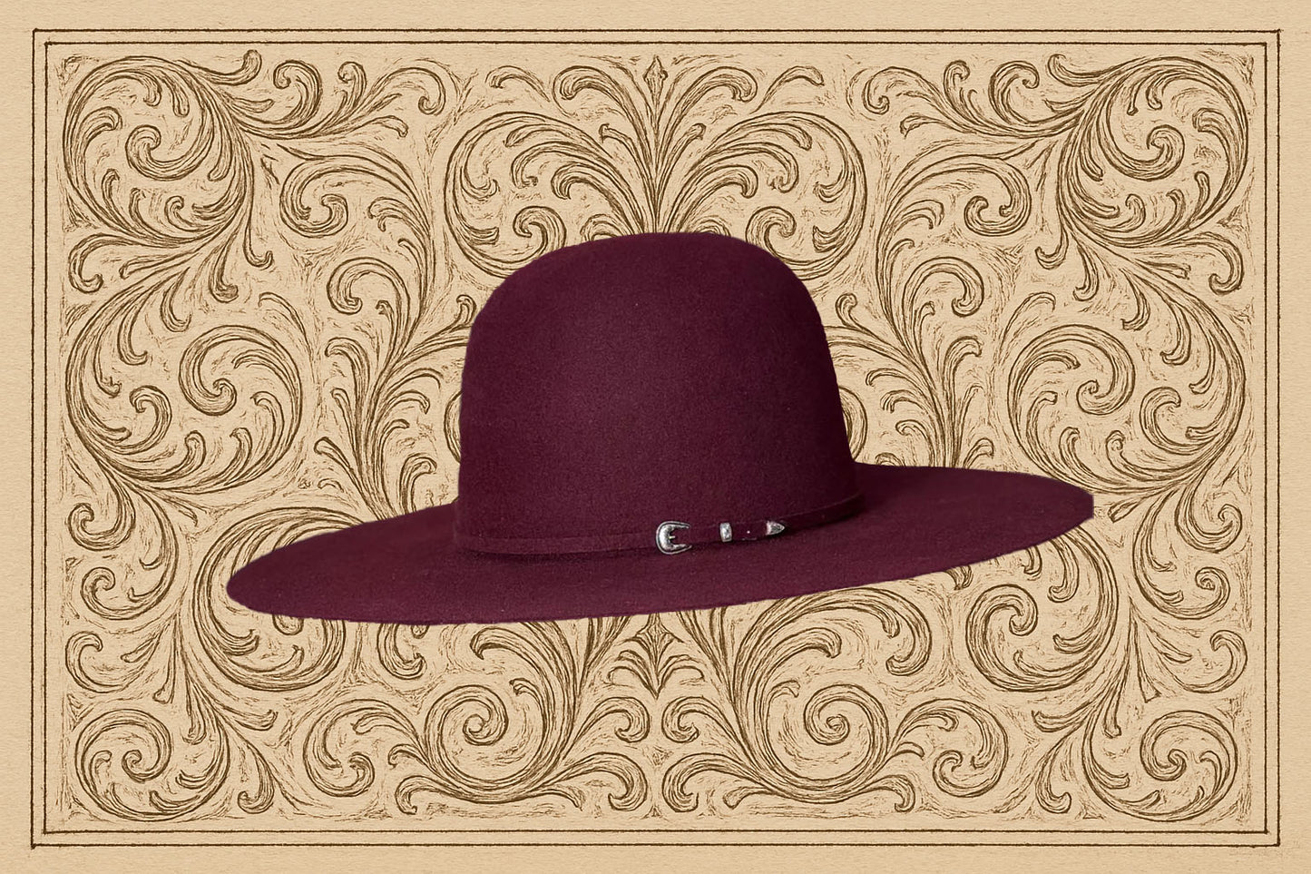 Rodeo King 7X 4 1/2 Brim | Merlot