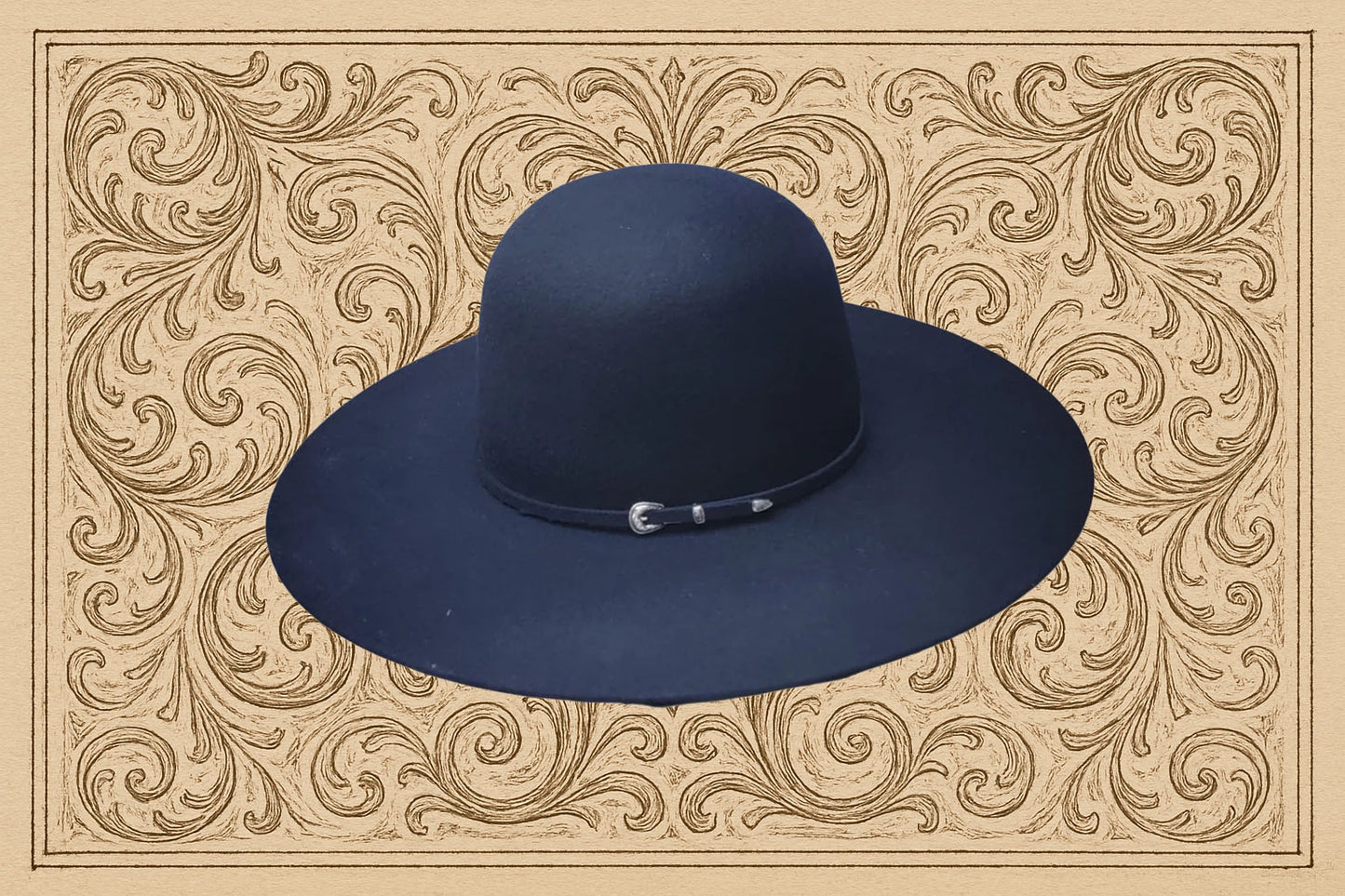 Rodeo King 3X 4 1/2" Brim | Navy Blue